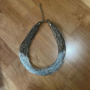 Tasha Seed Bead Multistrand Short Necklace, Gold